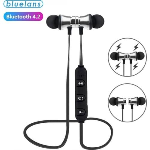 XT11 Magnetic Adsorption Wireless Earphone Bluetooth 4.2 In-Ear Sports Headphone Stereo Earpiece with Mic For iPhone Xiaomi