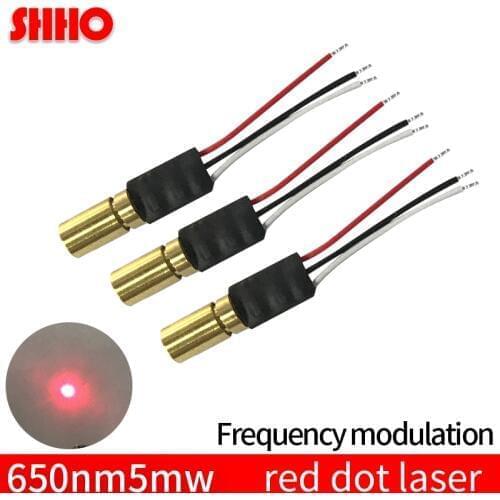 Frequency modulation 650nm 5mw red dot laser module TTL small laser pwm driver measuring instrument accessories range 0Hz-50KHz