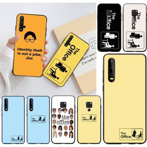 CUTEWANAN TV Series The Office Black TPU Soft Phone Case Cover for Huawei P40 P30 P20 lite Pro Mate 20 Pro P Smart 2019 prime