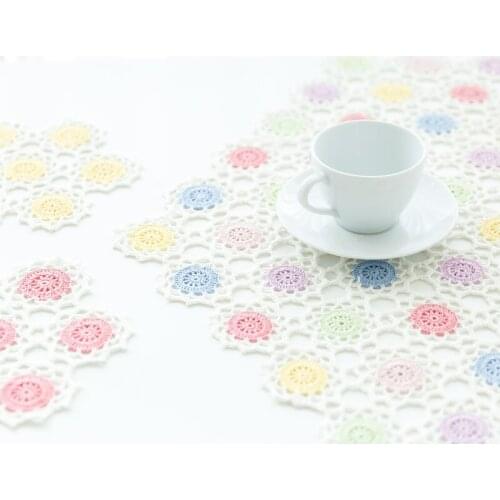 Color Dot Parquet Table Mat Needle Knitting Lace Hand Knitting Fine Wool Ball Material Bag with Tools