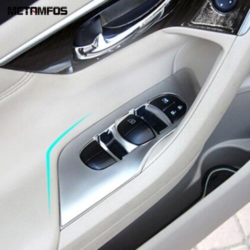 For Nissan Teana Altima 2013-2017 2018 Matte Window Lift Switch Button Cover Trim Inside Armrest Frame Accessories Car Styling