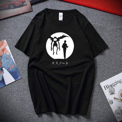 New Summer Hip Hop Men T shirt Death Note T-shirt I Just Need Your Name Letter Print Tshirt Casual Short Sleeve Cotton Tee Shirt