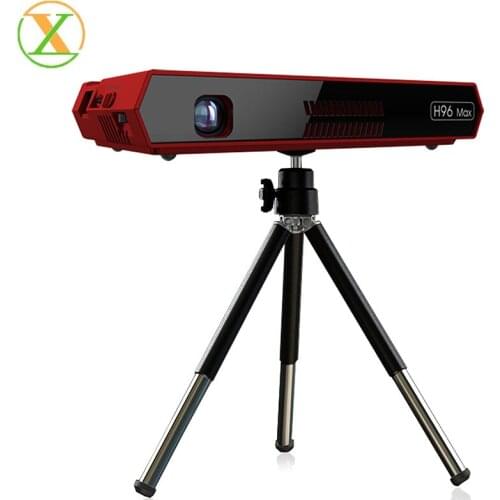 2020 Hot Sale H96 max Octa Core Mini Smart Projector S912 Android 6.0 5G WI-FI DLP LED Projector