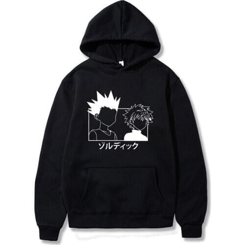 Japanese Anime Funny Killua Eyes Killua HxH Hoodies 2020 Winter Japan Style Hunter X Hunter Sweatshirts Streetwear for Women/men