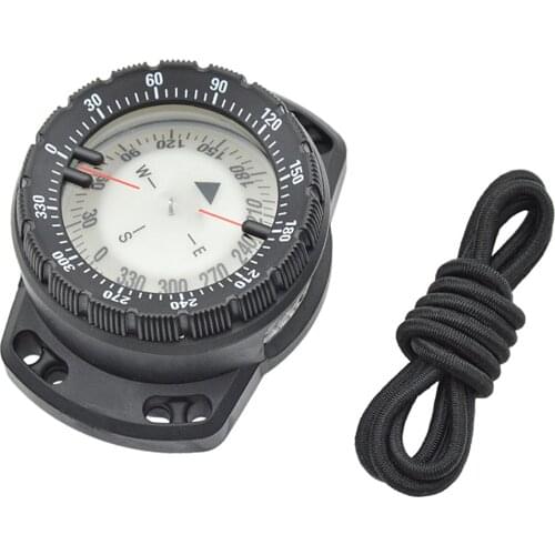 Bungee Cord Compass Underwater 50m Diving Professional Waterproof Navigator Scuba Luminous Compass for Swimming Diving