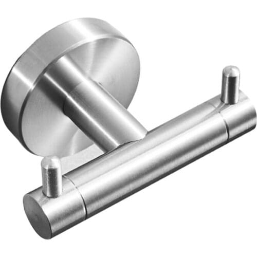 304 stainless steel coat hook free punching drawing single hook bathroom wall hanging toilet wall fitting room coat hook