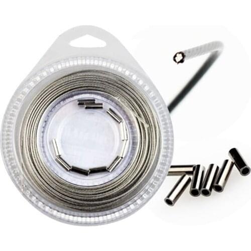 Anti-bite Steel Wire Fishing Tackle 10-120LBS Braided Fishing line 10m Max Power 7 strands Super Soft Wire Lines Peche Carp