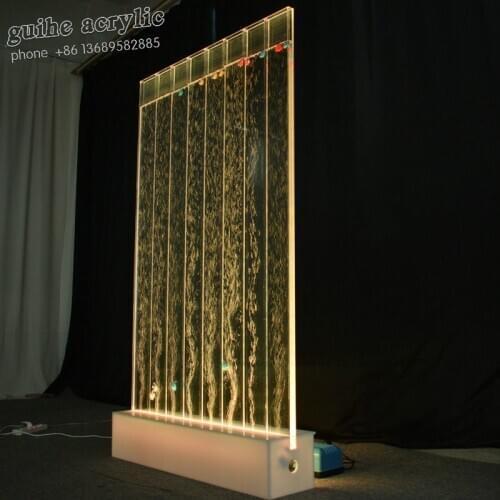 Best Seller Accept Customized Bubble Water Feature Wall Acrylic LED Light With Remote Control Screens & Room Dividers on Sale