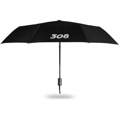 Car Fully Automatic Folding Umbrella Sunshade With Car Logo For Peugeot 308 Auto Portable Sunshade Rain Umbrella Car Accessories
