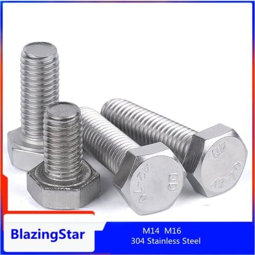 M14 M16 304 Stainless Steel Metric Self Tapping Screw External Hexagon Head Screw Hexagon Head Bolt Outer Hexagon Bolt