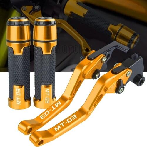 Motorcycle CNC Brake Clutch Levers Handlebar knobs Handle Hand Grips For Yamaha MT03 MT-03 MT 03 2015 2016 2017 2018 2019 2020