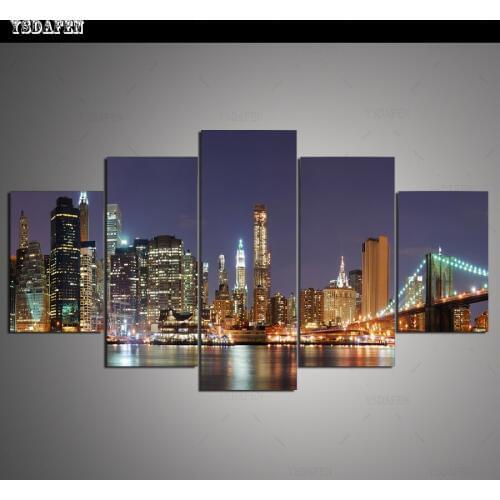 Op de muur HD print olieverf Film modulaire foto Scenery poster kind room decor woondecoratie 5 stks canvas art z345