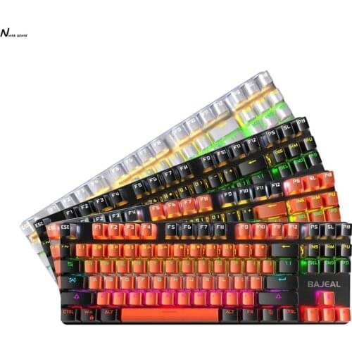 K200 Wired Gaming Mechanical Keyboard 87 Keys Blue Switch USB Backlit Tenkeyless TKL Keyboard For PC Gamer Computer Accessories