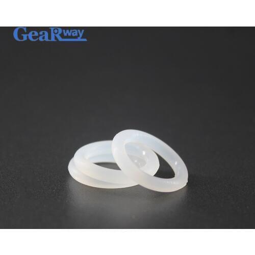 Gearway 2.4mm CS Translucent Silicon O Ring Seal Gasket Food Grade O Ring Sealing 6/7/8/9/10/28/29/30mm OD VMQ O Ring Seal