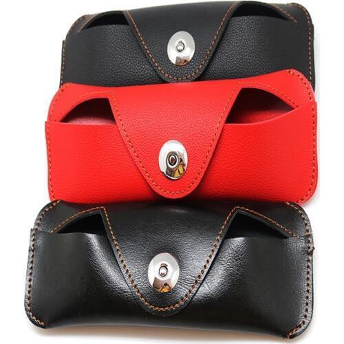 PU Eye Glasses Bag for Eyeglass High Quality Handmade Causal Jeans Belt Glasses Case Sunglasses Protector Case Black