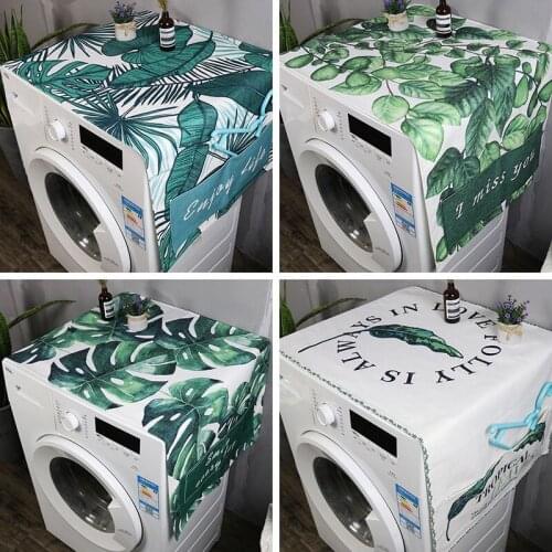 Nordic Plant Cloth Protective Cover Cloth Single Door Refrigerator Bedside Table Dust Cover Cloth