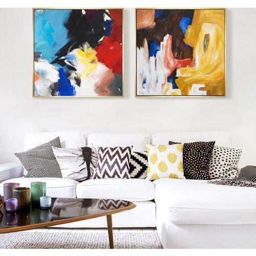 Modern Oil Painting Posters and Prints Wall Art Canvas Painting Abstract Color Feast Picture For Living Room Home Decor No Frame