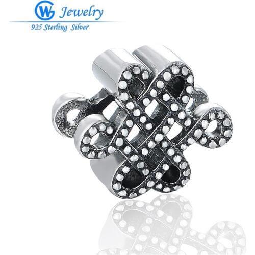 Antique Silver Jewelry Making Finding Charms Supplies Charms Fit Necklace Bracelet Chinese Knot berloque GW Jewelry T198H20