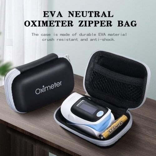 1pcs EVA Neutral Oximeter Storage Bag Zipper Holder Oximeter Cover Kit Bag Protection Case Kit For Finger Pulse Oximeter
