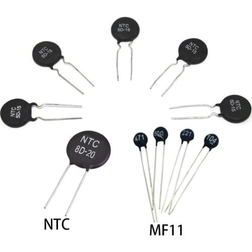 10PCS Thermal Resistor NTC 1D 1.3D 1.5D 3D 5D 8D 10D 12D 15D 16D 2.5D 20D 22D 33D 47D 5D 50D MF11-101 MF11-102 MF11-103 MF11-821