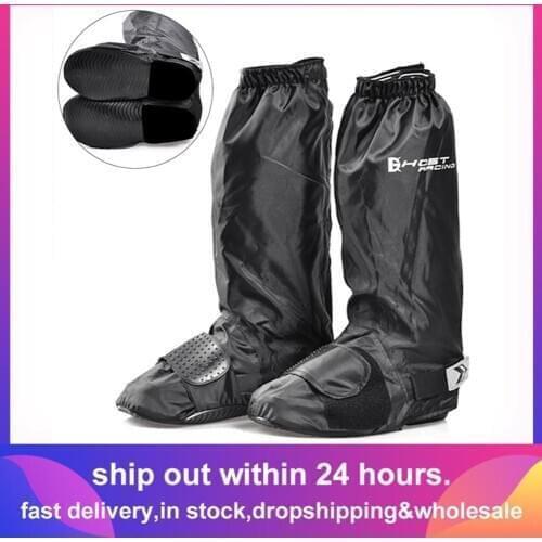 Waterproof Motorcycle Bike Shoes Covers Reusable Anti-Slip Rain Snow Shoes Overshoes Gear Zipped Shoes Men Women Rain Covers