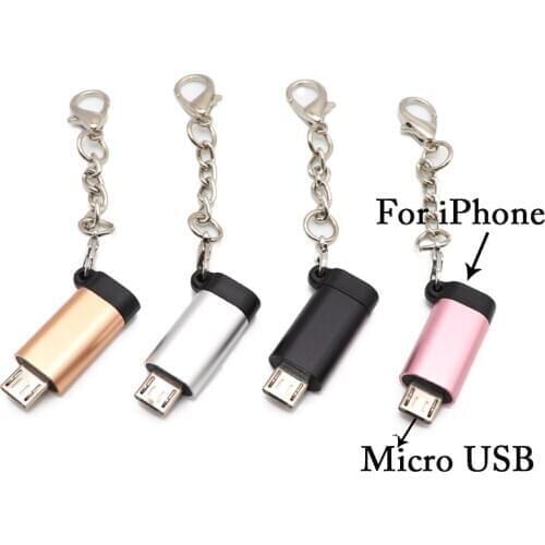 For iPhone 8 Pin Female to Micro USB Male Charge Cable Converter Charging Connector Adapter for Android Phone