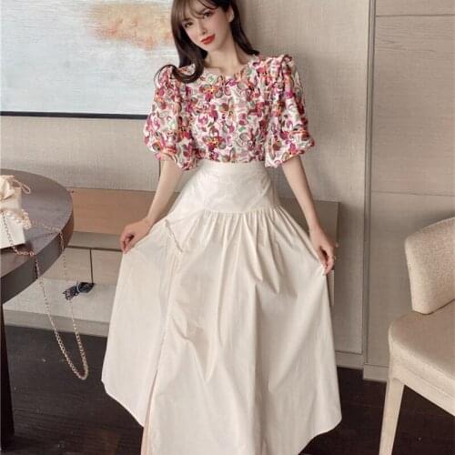 Fashion Two-Piece Suits 2021 Fall Women New Sweet Single-Breasted Stand Collar Slim Coat&Solid Draped Mesh Long A Line Skirt Out