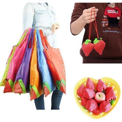 1PC Floral Print Nylon Reusable Foldable Handy Shopping Bag Tote Pouch Recycle Storage Handbags Eco Shopping Bags 8 Colors