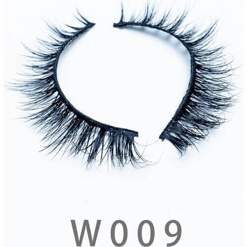10mm W09 3D Natural Fluffy 100% 5D Mink Strip Eye Lashes Eyelashes Lash Dramatic Hair False Eyelash Extension MakeupTools