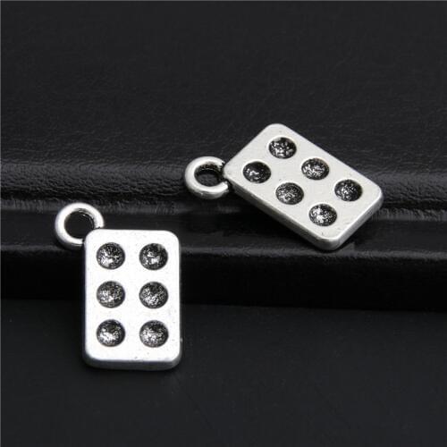 20pcs Silver Color Muffin Pan Rectangle Charm Kitchen Utensil Pendant DIY Necklace&Bracelet A2776