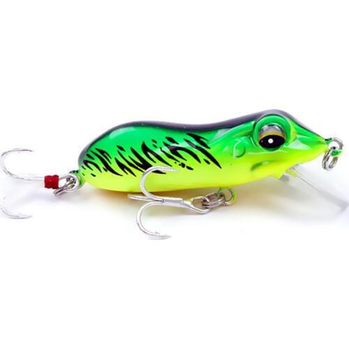 5.5cm 10g Frog Lure Fishing Lures Treble Hooks Topwater Minnow Artificial Hard Bait for Bass Swimbait Crankbait