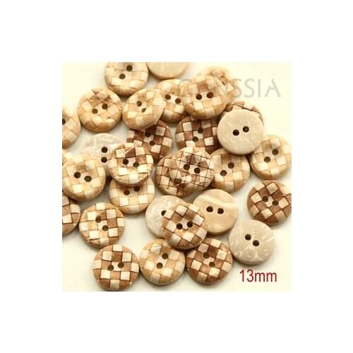 50pcs/lot Round Natural Coconut Shell Buttons 13mm Accssories sewing (ss-1154)