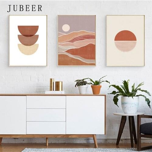 Abstract Canvas Painting Home Decoration Modern Wall Art Sun Paintings on The Wall Retro Landscape Posters and Prints Home Decor