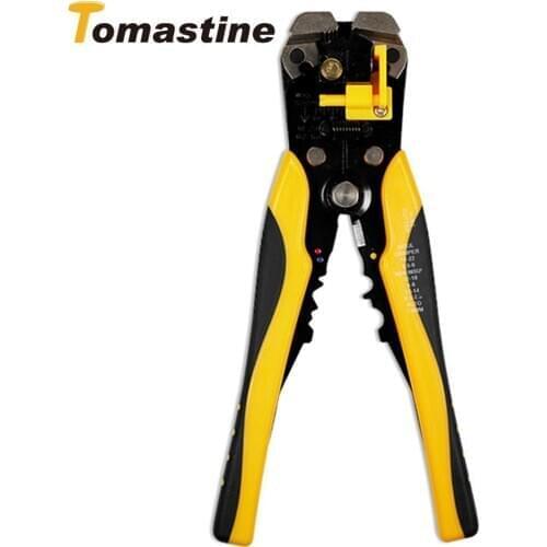 Tomastine Crimper Cable Cutter Automatic Wire Stripper Multifunctional Stripping Tool Crimping Pliers Terminal tool carbon steel