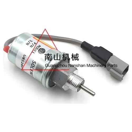 Free shipping for excavator Perkins Engine Flame out Solenoid Valve Oil Cut-off Valve U85206452 185206452