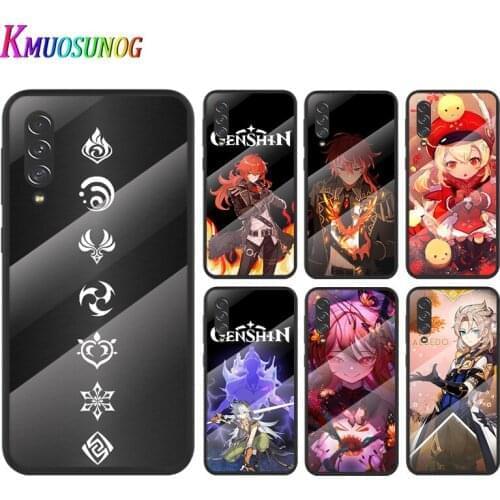Anime Genshin darbe For Samsung Note 20 10 9 8 Ultra Lite Plus 5G A70 A50 A40 A30 A20 A10 Tempered Glass Phone Case