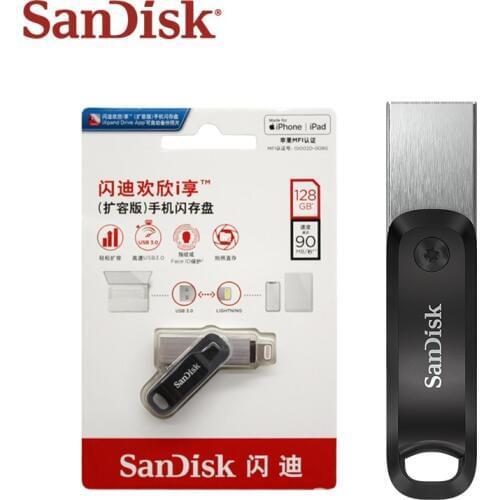 100% Original Sandisk USB 3.0 IXpand IX60 USB Flash Drive 128GB 256GB For iPhone iPad iPod Metal USB Memory Stick Pendrive