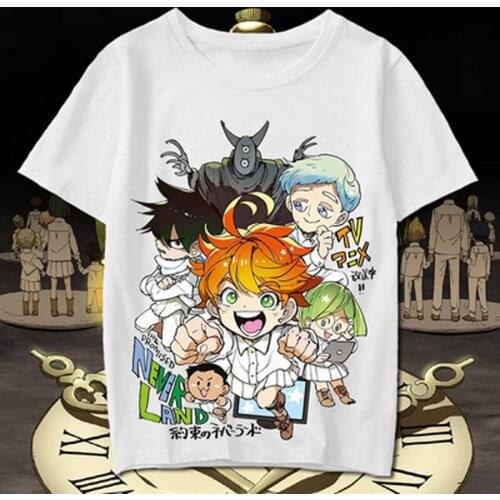 Anime Unisex The Promised Neverland cosplay T-shirt Emma Norman Ray T Shirts Tees Tops T Shirt For Men Women