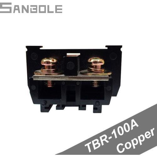 TBR-100A Terminal blocks Group Type 100A/600V General Purpose Connection Plate Copper Connector (10PCS)