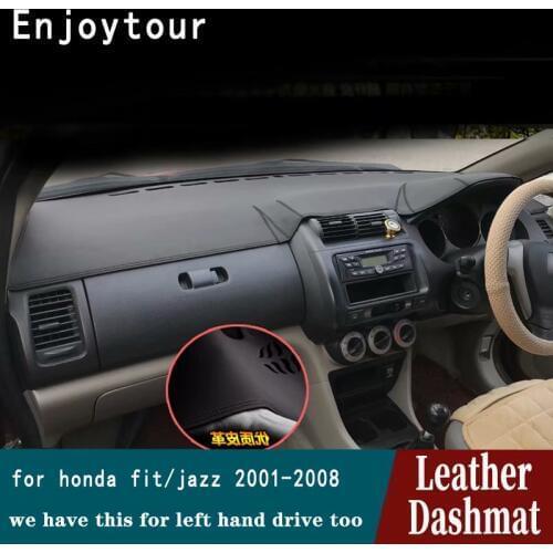 For Hond Jazz Fit G1 2002 2003 2004 2005 2006 2007 Leather Dashmat Dashboard Cover Pad Dash Mat Carpet Car Styling Accessories