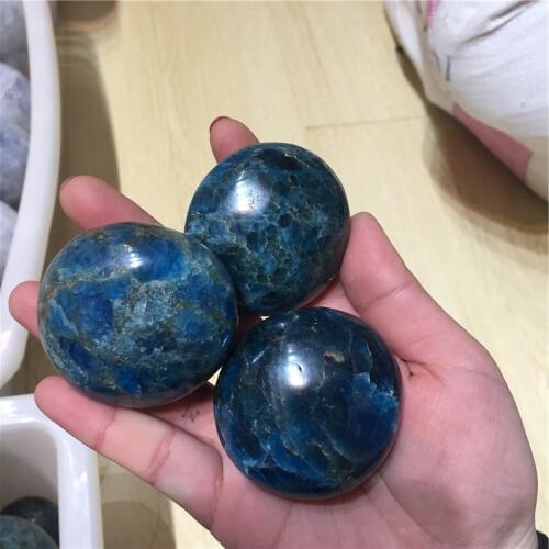 Beautiful 100g Natural Blue Apatite Palm Massage Stone Healing Reiki Crystal Madagascar Natural Quartz Crystals