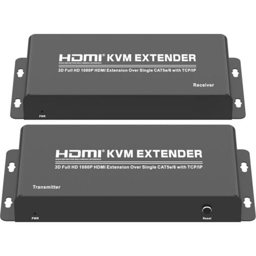 200m HDMI KVM Extender Via CAT5e CAT6 TCP IP Ethernet Cable Transmitter Receiver Video Converter Support USB Keyboard Mouse PC