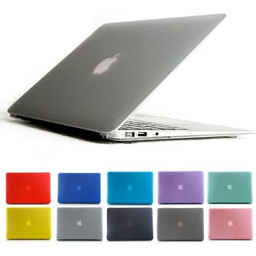 Matte Frosted Laptop Case for Apple MacBook Air Pro 13.3 15 13 12 Inch Retina Case New Pro 13 A1932 A1989 Cover with Touch Bar