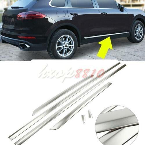 For Porsche Cayenne 2011-2016 High quality Stainless Body Side Door Molding Cover Trims 6pcs