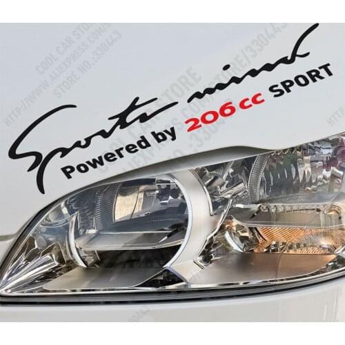New Arrival Sports mind Car Covers Car Stickers Decal Car Styling For peugeot 206cc exterior accessories