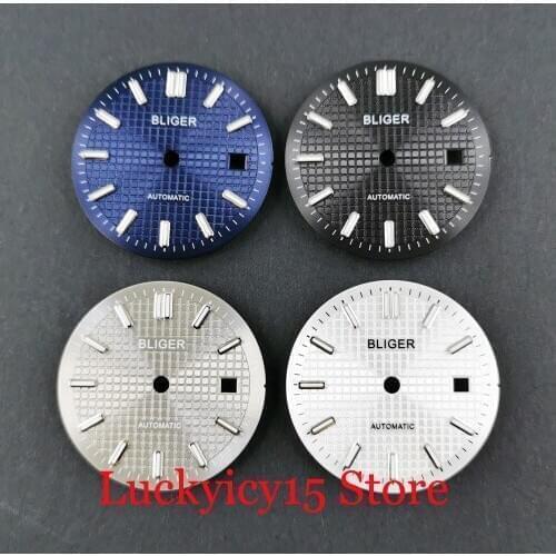 New 30.9mm BLIGER Logo Watch Dial with Date Window Fit MIYOTA Automatic Movement