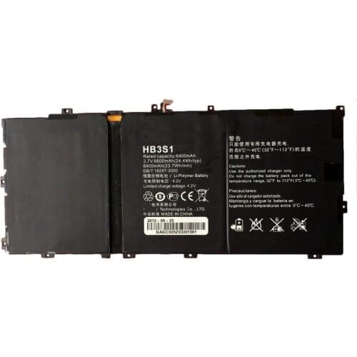 Original 6400mAh HB3S1 battery for Huawei MediaaPad 10FHD 10Link S10 S101U S102U Tablet Battery