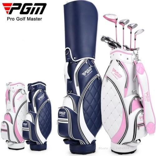 PGM-VS Golf Standard Ball Package Bag 89*25*45CM Men Golf Plaid Club Bag Women Ball Environmental PU Cart Bag Can Hold 13 Clubs