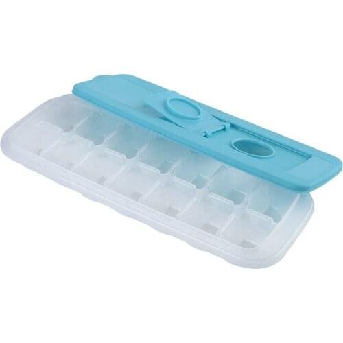 14 Grid Ices Cubes Tray Maker with Removable Lid Cocktails Whiskey Square TUE88