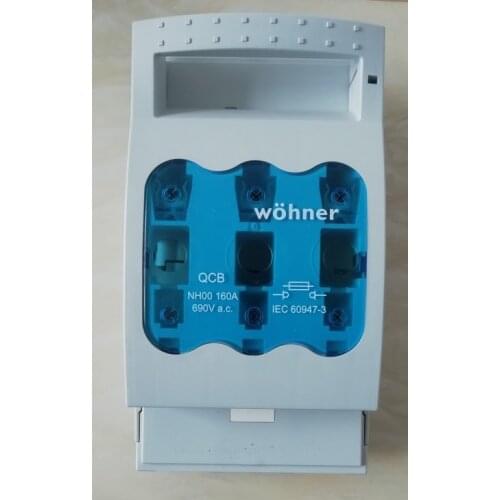 Fuse base / Fuse disconnector : Wohner QCB NH00 160A 690Vac 33200 ( fixed installation )